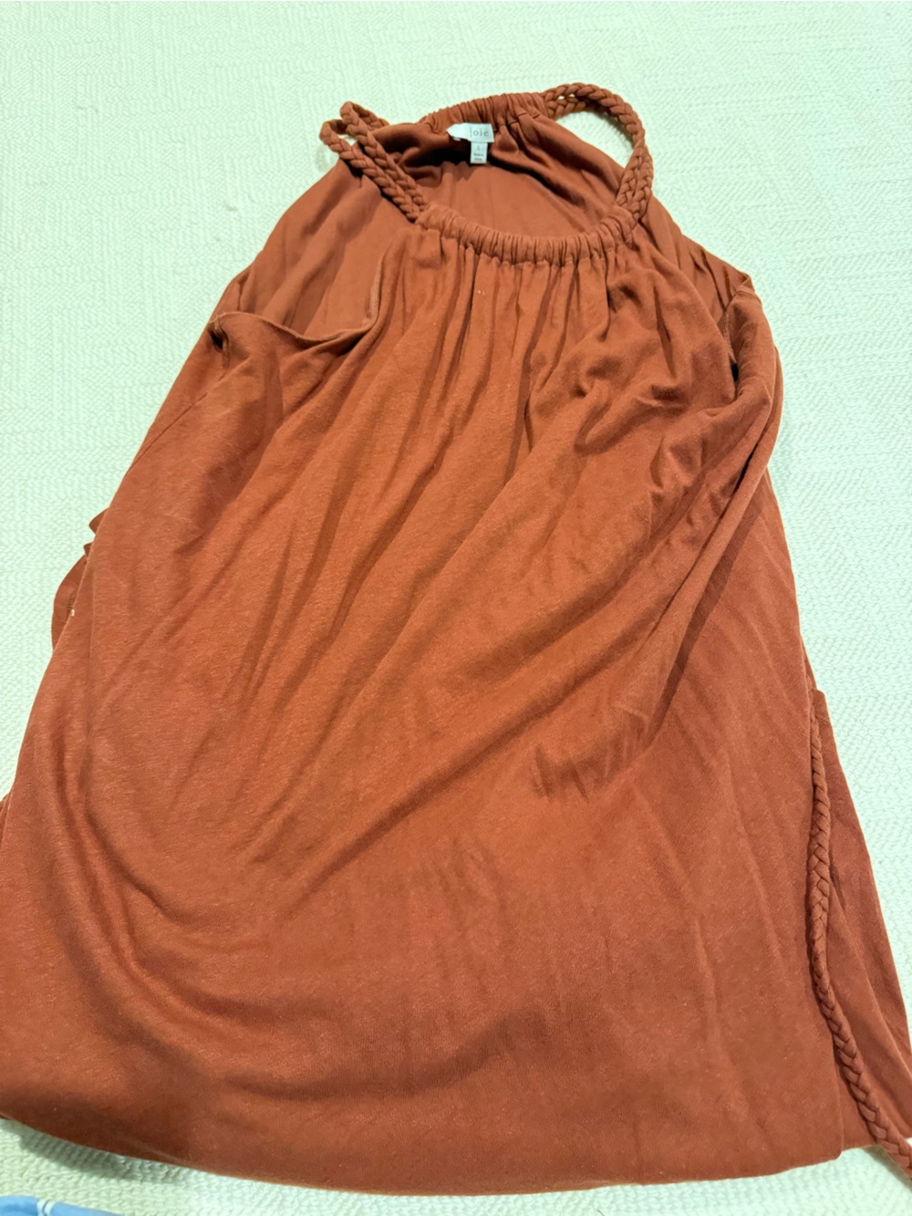 Joie - rust/terracotta dress featuring an rope waist belt